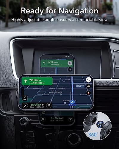 ESR for 15W MagSafe Car Mount Charger with CryoBoost, Made for Apple-Certified, for MagSafe Car Charger,Magnetic Wireless Phone Charging for iPhone 16/15/14/13/12, S25, Fast Charging, Phone-Cooling