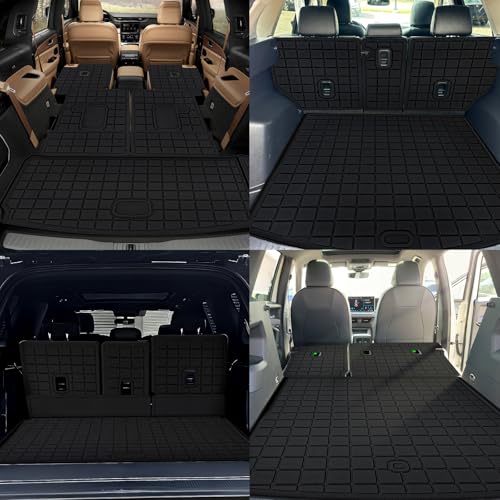 Trunk Mat & Backrest Mat (Only Fit Sport Model) for 2016-2023 Mazda CX-9 CX9 TPE All Weather Protection Cargo Liners Covering The backrest - size: 2016-2023 CX9 Trunk&Backrest Mat-Sport