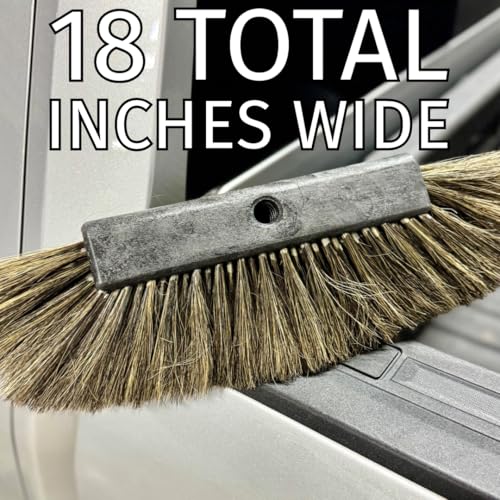 Montana Original Tri-Angle Boar’s Hair Car Wash Brush | Soft, Scratch-Free Cleaning | Telescopic Handle for Large Vehicles | MB-1800-H