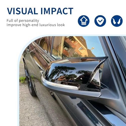 Side Mirror Cover Compatible with 3-Series F30 F31 F34 / 4-Series F32 F33 F36 / 2-Series F22 F23 / 1 Series F20 X1 E84 M2 F87 (Gloss Black, F22 F30 F32 F36) - color: Gloss Black, size: F22 F30 F32 F36