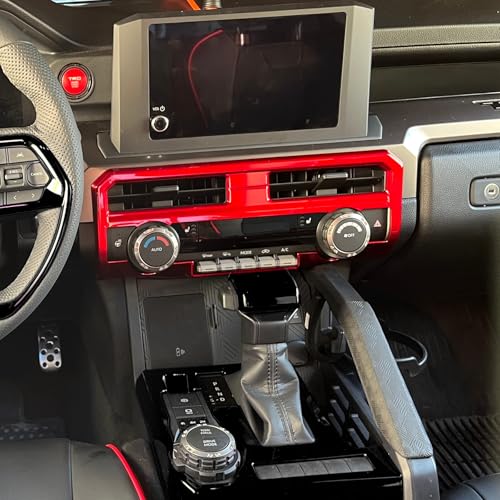8" Display Model for Toyota Tacoma 2024 2025 2026 and 4Runner 2025 2026 Interior Accessories Center Consoles Dashboard Air Vent Frame Cover Trim (Dark Red) - color: Dark Red