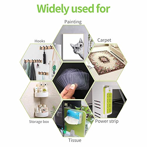 50PCS Double Sided Adhesive Pads for Mounting, 2-3/8inch Two Sided Pre-Cut Square Tape, Sticky Tack Double Sided Tape for Walls Hanging, (2-23/64inch X 2-23/64inch X 1.0MM) - size: 2-23/64inch X 2-23/64inch X 0.04inch