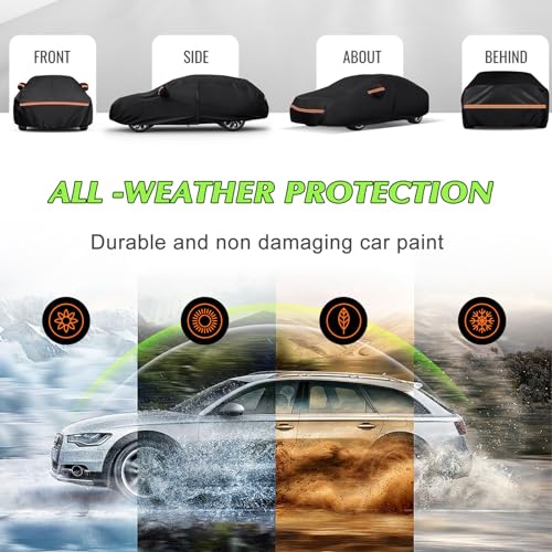 Special 16 Layers Full Car Cover Fit for Subaru Outback 2005-2024, Ultra Heavy 600D Oxford Cloth, Can Withstand Summer Sun Exposure and Winter Snow, Rain, Dust, and UV All Weather, Black - color: Fit for Subaru Outback 2005-2024