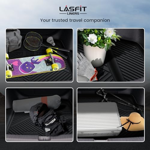 LASFIT Trunk Mat for Honda Accord Seden 2026 2025 2024 2023 2022 2021 2020 2019 2018 (Gasoline & Hybrid), All Weather TPE Custom Fit Accord Trunk Liner Trunk Tray Cargo Liner Accessories, Black - style: 5)For Honda Accord | 2018-2025 | Cargo Liner