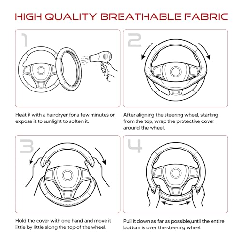 Ultra-Thin Nappa Leather Steering Wheel Cover for Tesla Model 3/Y 2016-2025, Non-Slip Textured Breathable Tesla Model 3/Y Steering Wheel Protector - color: Black