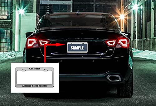 Stainless Steel Pink Customizable License Plate Frame Automobile Auto - color: Pink-Vinyl