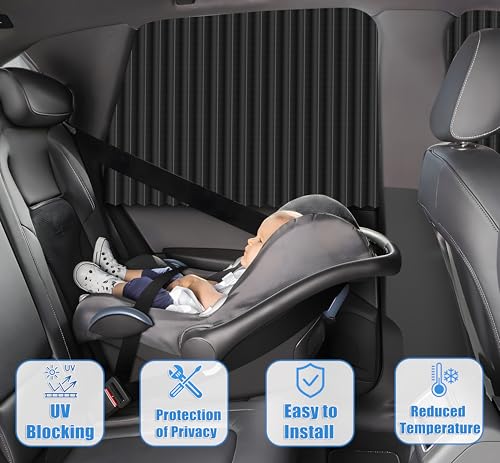 ZATOOTO Window Shades for Car Camping - Privacy Cover and Side Blinds - Protection from Heat and UV for Kids, Family, Pets - size: Louver(L)-4pcs