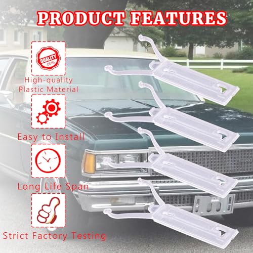 Wide Chrome Molding Clips Fender Door Quarter Trim Molding Clip Retainer Compatible with 1980-1990 Chevrolet Caprice Classic Brougham Replaces GM Part 20631034 Direct Replacement 5 Pcs