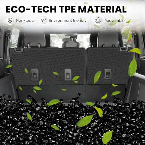 LASFIT Rear Back Seat Cover for Ford Bronco 4-Door 2021-2026 TPE Backrest Mats All Weather Protector Waterproof Split-Seat Design Liner Non-Slip Easy Clean, Bronco 4 Door Accessories - style: 4) Bronco 4-door| 21-25 | Back Seat Cover