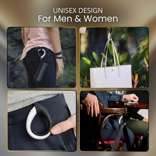 FafaConcepts | Portable Bag Hanger for Table | Sleek Heavy-Duty Purse Hook | Unisex | Holds Up to 22 Lbs | Caviar and Pearl - color: caviar/pearl