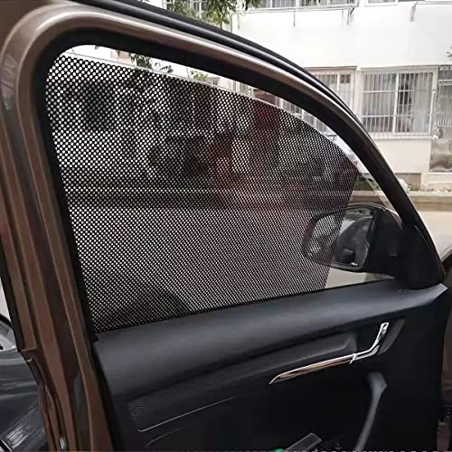 Car Side Window Sunshade, 4 PCS Static Cling Films Stickers Sun Shade UV Rays Privacy Protector, Reuseable Washable Sun Shade for Most Cars, Vhicles, SUV