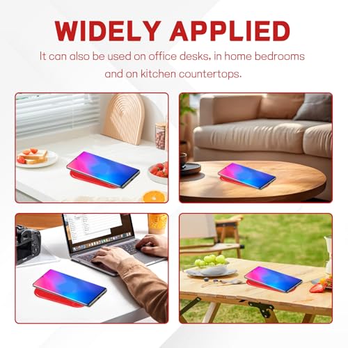 10PCS Car Dashboard Non-Slip Mat, Multifunctional Anti-Slide Sticky Pad for Auto Dashboard, Anti-Slip Dash Pad for Cell Phone, Radar Detector, Keys, Glasses, GPS, Coins (Red) - color: Red