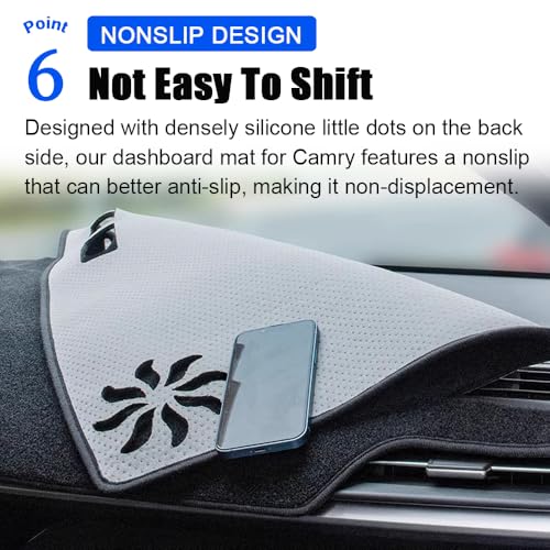 XITER Polyester Dashboard Cover Mat Carpet Dash Nonslip Sun Shade Mat Compatible For Toyota RAV4 2006 2007 2008 2009 2010 2011 2012 - size: 2006-2012 RAV4