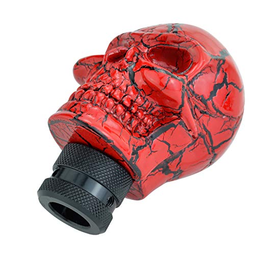 Arenbel Skeleton Car Racing Shift Stick Speed Grip Knob Skull Gear Lever Shifter Handle Fit Most Manual Auto Transmissions, Red Pattern - color: Red