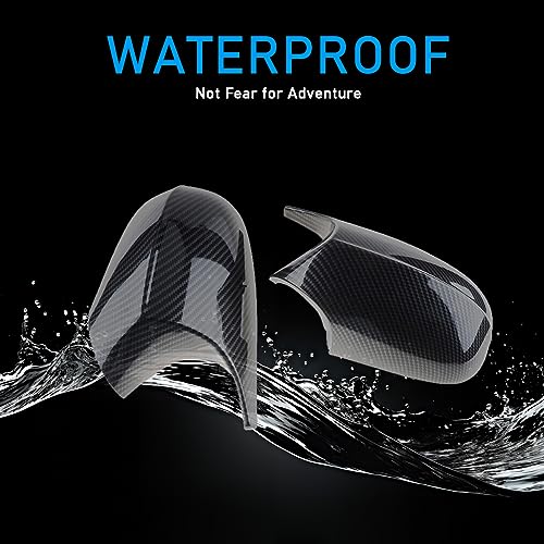 Side Mirror Cover Caps Compatible with BMW E90 E91 2008-2011, E92 E93 E81 E82 E87 E88 LCI Door Rear View Mirror Cap Replacement for 328i 335i Carbon Fiber Look - size: Carbon Fiber Look, style: 08-11 E90