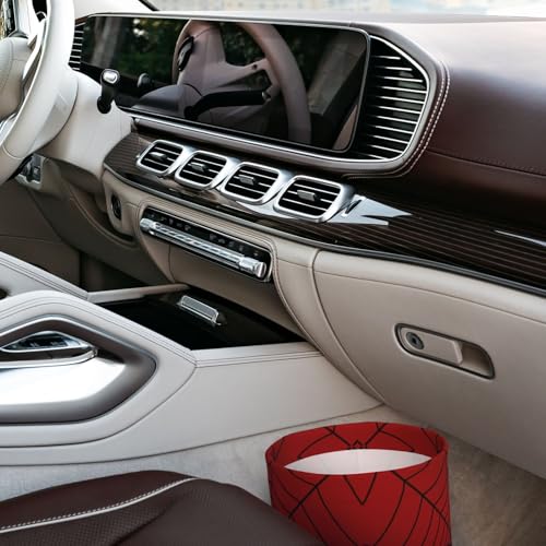 Red Spider Web Car Trash Can Small Portable Car Garbage Bag for Back Front Seat RV's Camping Accessories - color: Red Spider Web