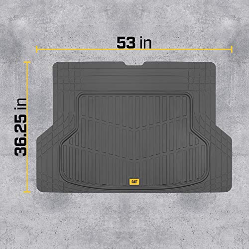 Cat Heavy Duty SUV Cargo Liner & Car Trunk Mat - Universal Trimmable All Weather Cargo Mats for Back of SUV - Black Cargo Cover Trunk Cover 53" x 36.25"