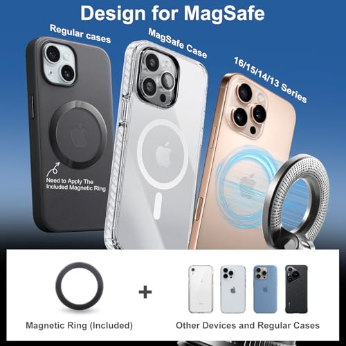 Vacuum Magnetic Suction Car Phone Holder Fold-able and and Hands-Free 360° Adjustable Rotation Phone Mount, Compatible with All Smartphones