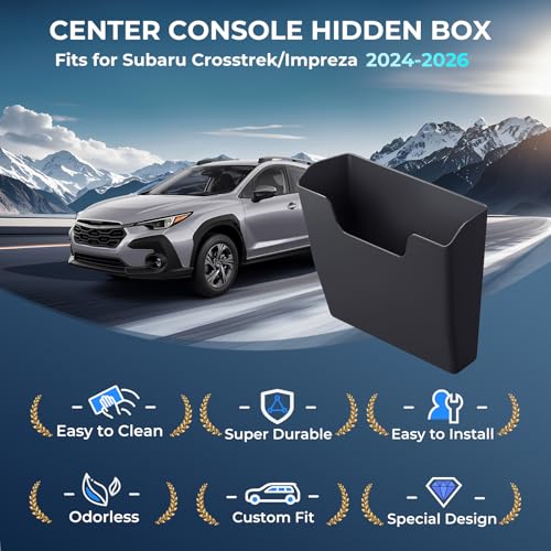 Center Console Organizer Armrest Hanging Basket Storage Box for Subaru Crosstrek/Impreza 2026 2025 2024, Interior Accessories Armrest Insert Tray for 2024-2026 Crosstrek/Impreza, Black - style: 4) Fit for 2024-2026 Crosstrek/Impreza,B
