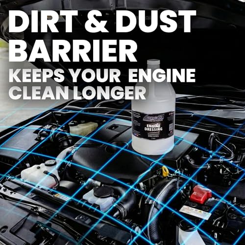 LANE'S Engine Dressing | Professional Engine Bay Cleaner and Protector Shine | Prevents Rubber Hoses Fading and Cracking | Easy to Use, Dust Resistant Degreaser & Detail Spray | 1 Gallon - size: 128 Fl Oz (Pack of 1)
