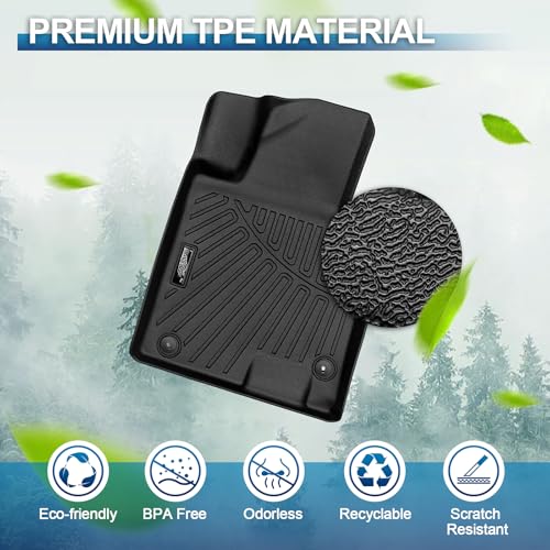 Peleus Floor Mats for Kia K5 (Only FWD Models) 2021-2025 2026 & Hyundai Sonata & Sonata Hybrid 2020-2025 2026,TPE All Weather Protection 2 Rows Car Floor Liners with Cargo Liner for KIA K5 - style: For Kia K5/Hyundai Sonata 2021-2025