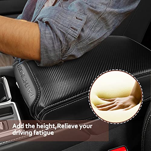 SKTU for 2024 2025 2026 Nissan Pathfinder Armrest Cover 2022-2026 Pathfinder Center Console Cover Nissan Pathfinder 2023 2024 2025 2026 Accessories 2022-2026 Pathfinder Center Console Cushion (Black) - color: 2022-2026 Pathfinder Black