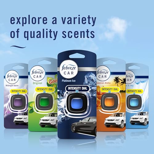 Febreze Car Air Freshener Vent Clip Platinum Ice Scent, .07 oz. Car Vent Clip, 2 Count