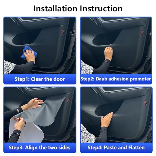 Car Door Anti Kick Pad for Porsche Macan 2015 2016 2017 2018 2019 2020 2021 2022 2023 2024 Accessories Carbon Fiber Style Leather Sticker Door Sill Protector Cover Edge Guard Side Mat Interior Dirty