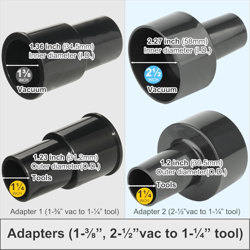 Shop Vac Vacuum Attachments with Extension Hose Dusting Brush Crevice Tool Nozzle Multi-Tools for 1-1/4" 1-3/8" 2-1/2" Shopvac Wet Dry Vacuum Cleaner (Car Detailing Kit Interior A) - style: Car Kit A