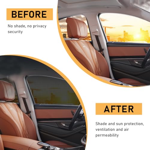 povtii 2 PCS Car Window Shades, Breathable Mesh Side Window Sun Shade Blocker for Privacy Blackout, Auto Window Screen UV Protection Cover for Baby Family Pet, Car Accessories (SUV Front 24.4"×35.4") - color: SUV Front 24.4"×35.4"