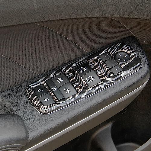 crosselec Central Control AC Switch Gear Shift Panel Cover Trim for Dodge Charger 2015-2022 (Laser Wood Grain-Door) - color: Laser wood grain-door