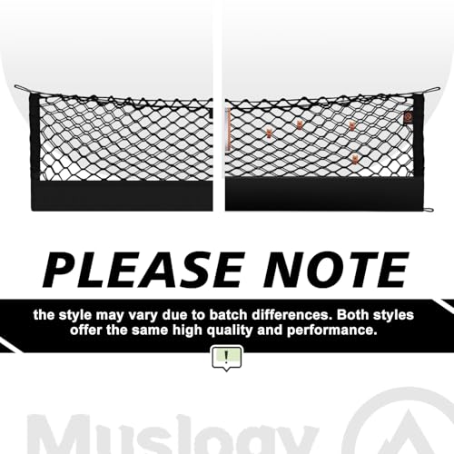 Muslogy Truck Bed Cargo Net Trunk Netting Compatible with 2018-2025 2026 Toyota Camry Accessories, Pickup Cargo Organizer SUV Sedan Storage Net w/Heavy Duty Carabiners - style: 2018+ Camry