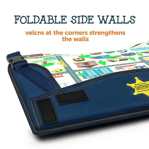 Coolmum Kids Travel Tray, Toddler Car Seat Tray, Double Sided Activity Organizer, Snack Lap Table, Baby Stroller Tray, Airplane Play Table, Waterproof and Foldable (Premium Blue) - color: Premium Blue