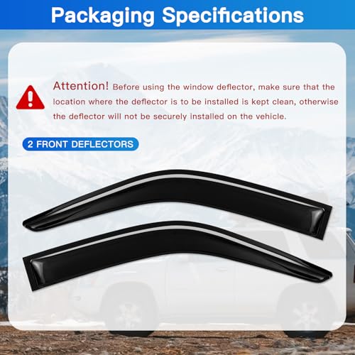 2Pcs Window Vent Visors, Outside-Mount Window Deflectors, Rain Guards for 1993-2011 Ford Ranger & Mazda B2300 1994-2009 - size: 1993-2011 Ford Ranger