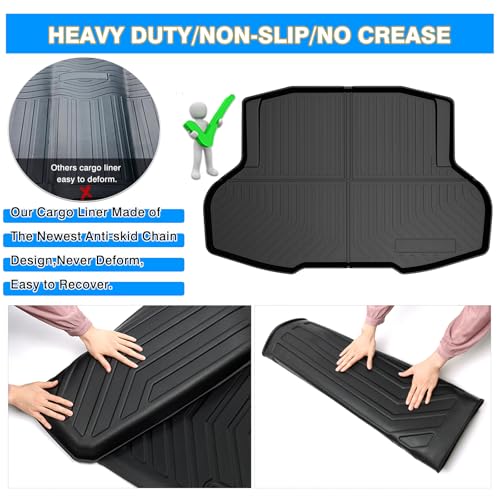 Powerty Only Fit for Trunk Mat Honda Civic Sedan 2016-2021 All Weather TPO Rear Cargo Liner (Not for 2-Doors Models, Not Fit for Hatchback) - size: Cargo Mat|For|16-21|Honda Civic Sedan