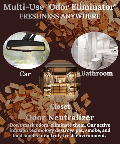 Hanging Air Freshener Car Diffusers - Long Lasting Scent, Odor Eliminator, Home Essentials, Fresh car fragrance diffuser - 3 Pack- Teakwood and Mahogany