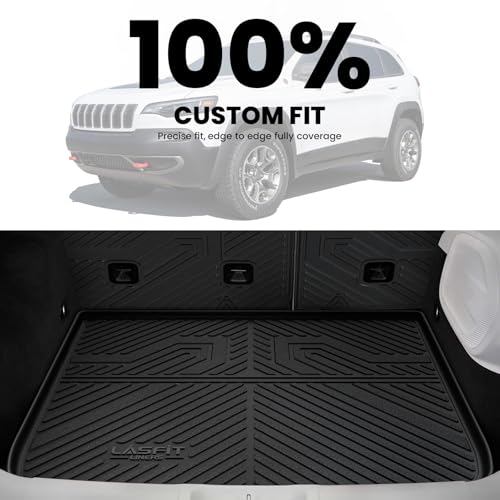 LASFIT Cargo Mat for Jeep Cherokee 2014-2018 All Weather TPE Custom Fit Rear Backrest Mat Trunk Seatback Cargo Liner, Black - style: Cherokee 2014-2018 Cargo Mat