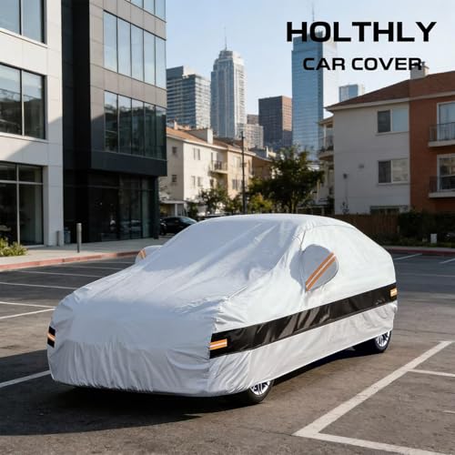 10 Layers Car Cover Custom Fit for Mazda 3 Sedan (2006-2026), Waterproof All Weather for Automobiles, Outdoor Full Cover Sun Dust Rain Protection with Cotton. Silver - size: Custom Fit for Mazda 3