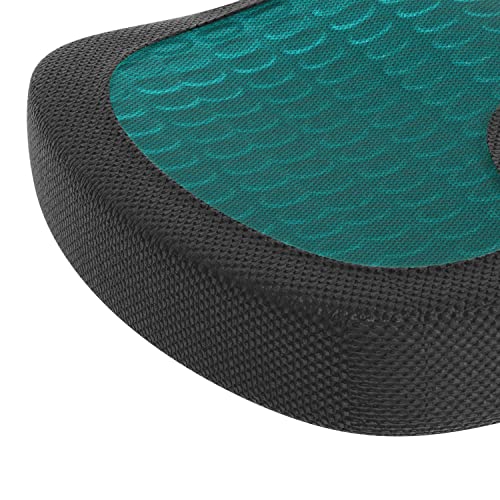 Amazon Basics Comfortable Seat Cushion for Office Chairs, Gel Enhanced Memory Foam, Non-Slip, Cooling Support for Long Sitting, Black - size: Seat Cushion, style: Gel Memory Foam