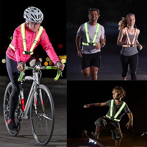 High Visibility Reflective Vest Safety Vest Running Reflective Gear Adjustable Reflective Vest for Walking,Jogging,Hiking,Night Cycling - color: Purple