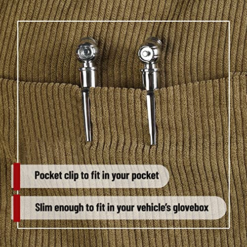 UNCO-Pencil Tire Gauge, 4 Pack, 10-75 PSI - Car Tire Air Gauge for Tires - color: Silver, size: 4 Pack, 10-75 Psi