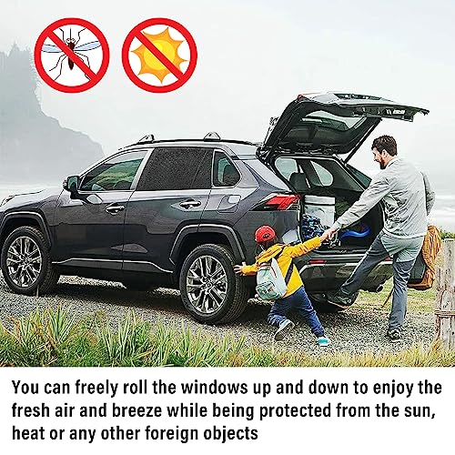 Kewucn 2 Pack Car Window Shades, Sun Rays Blocker & UV Protection for Baby Family Pet, Breathable Mesh Auto Window Covers, Elasticized Universal Window Screens for Most Cars (Car Back 20''×21.3'') - size: Medium Car Back Seat