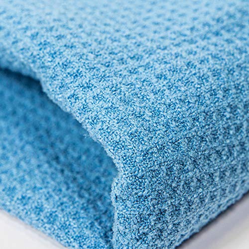 Chemical Guys MIC701 Waffle Weave Glass and Window Microfiber Towel, Light Blue (24" x 16") - color: Powder Blue, size: 24"x 16"