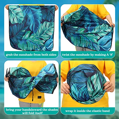 Windshield Sun Shade Foldable Car Front Window Covers for Car Accessories Sun Heat UV Rays Visor Protector Protection for Universal Cars SUV Truck(Leaf) - style: Leaf