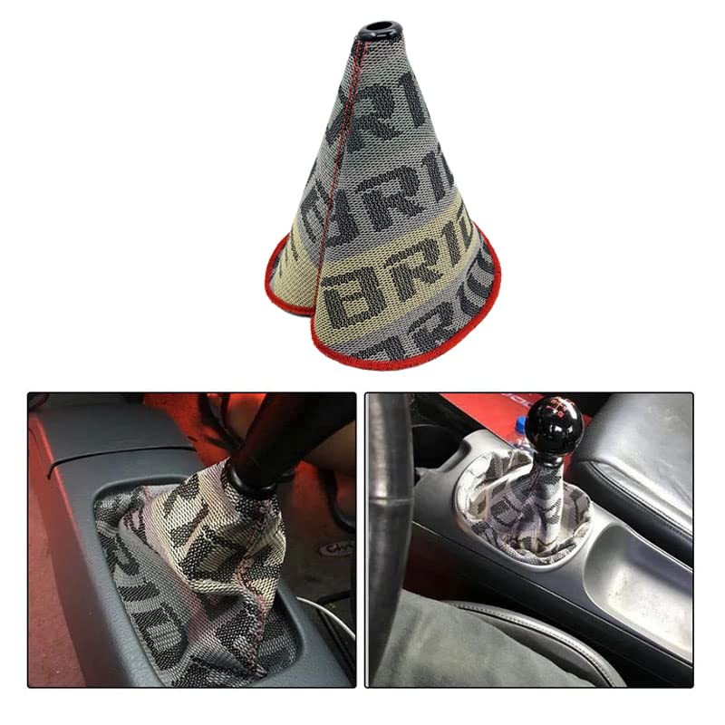Car Gear Shift Collars Hyper Fabric Universal Manua Shifter Knob Boot Dust Cover Racing Gear Handle Head Canvas Dust Cover - color: Beige
