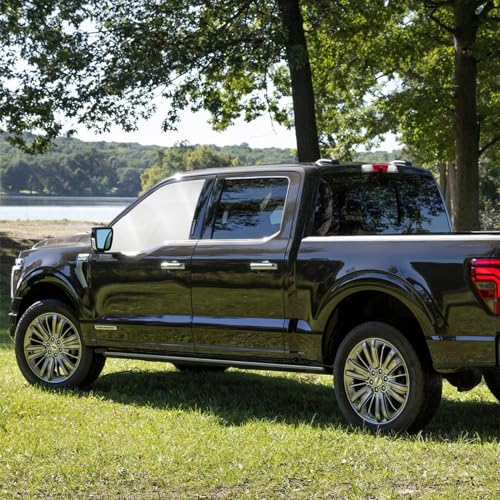 Front Side Window Sun Shade for 2010-2025 Dodge RAM 2500 3500 QuadCab CrewCab MegaCab 4Door, Foldable Window Sunshade Sun Visor Protector, Side Window Shades Blocks UV Rays Heat, Pack of 2 - size: Silver & Black-Fit 2010-2025 Dodge RAM 2500 3500