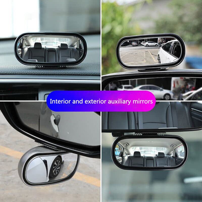 Blind Spot Car Mirror Rectangular,Adjustable Blindspot Convex Wide Angle Side Rearview Mirror for Cars Trucks SUV - color: Sliver 1 Piece