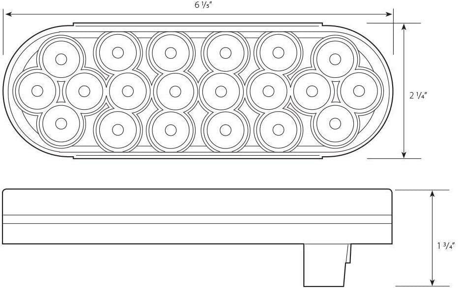 All Star Truck Parts 6" Oval LED Recessed Amber Strobe Light, 24 LED DOT/SAE Approved & Marked, Waterproof, Super Bright High Powered Strobe for Towing (2PC Without Grommet) - size: 2pc Without Grommet