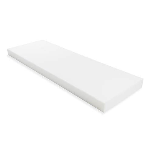 GoTo Foam 4" Height x 24" Width x 72" Length 44ILD (Firm) Upholstery Cushion Made in USA - color: Firm, size: 4x24x72