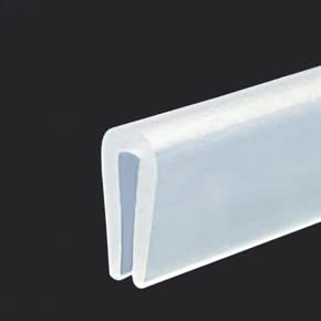 Clear Rubber Edge Trim，U Channel Silicone Rubber Edge Trim, 1/16" Slot, Fit for 0-3/32", White Color, Edge Protector for Car Doors, Sheet Metal Parts - color: Clear, size: Fit 1/16"- Length 20'